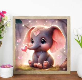 Diamond Painting Elefant